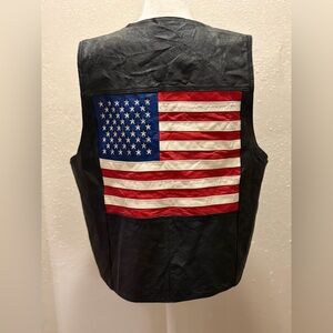 Men's Classic Black Leather Vest